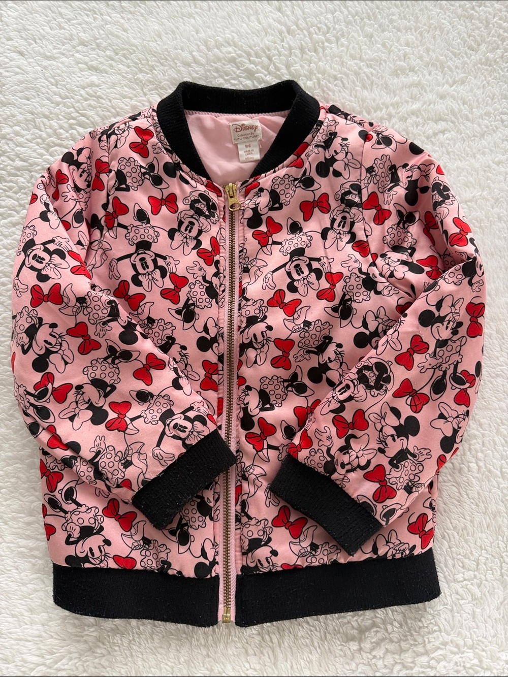 Disney Minnie Mouse Pink Bomber Jacket size 5/6